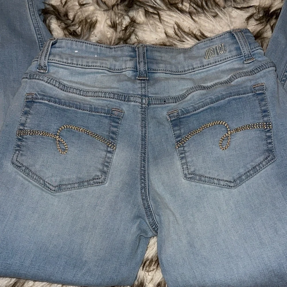 Justice Light Wash Skinny Jeans